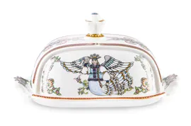Масленка АМК Русские Былины 20х14х14 см,фарфор, цветной орнамент, 00010750566